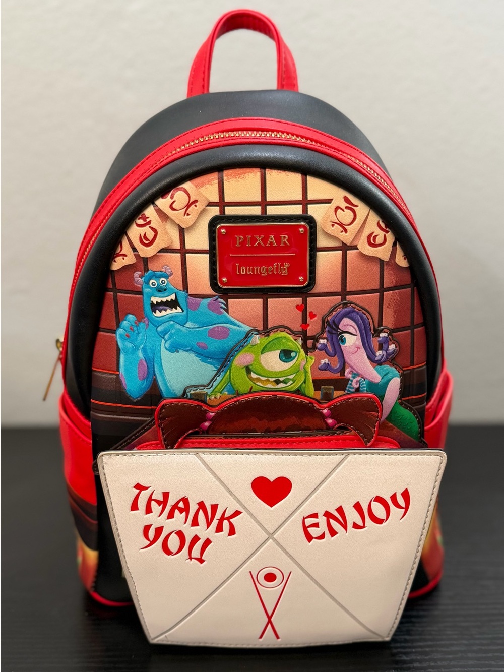 Loungefly Disney Pixar Monster Take out Box Backpack